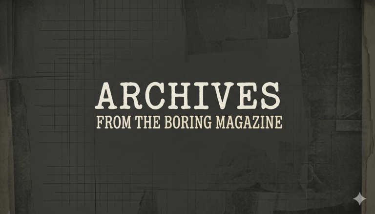 archives from theboringmagazine